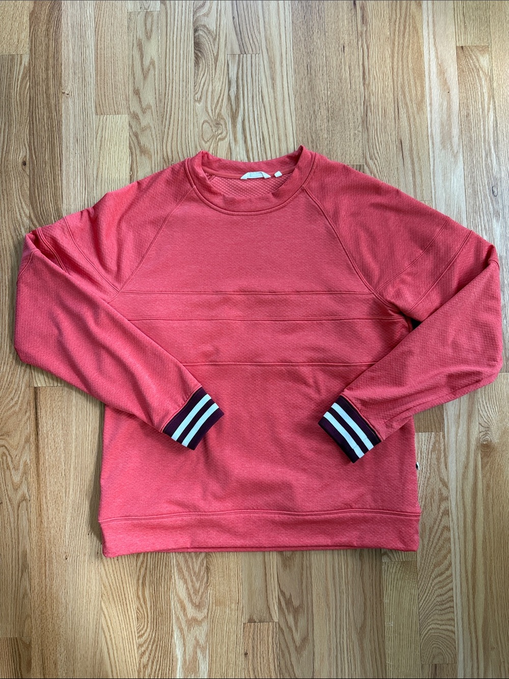 Cotopaxi Women’s Coral Crewneck Sweatshirt with Striped Cuffs